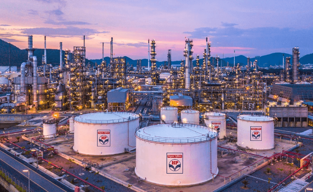 HPCL Refinery Tanks at Twilight